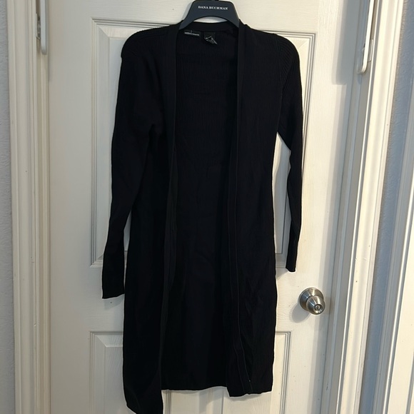 Mods International Black Long Sleeve‎ Open Ribbed Cardigan Sweater Size M - Picture 1 of 4